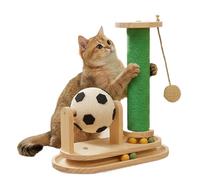 Opilroyn Grattoir à chat vertical en bois avec boule de menthe | Jouet interactif pour chats | pour la maison, jeu intérieur grimpant, jeu sur sol, , entraînement et exercice