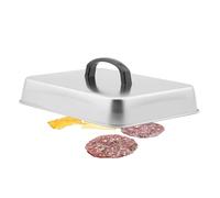 Opilroyn Grillkase - Couvercle de fusion rectangulaire en acier inoxydable - Pour barbecue - Avec poignée résistante à la chaleur - Pour rôtir des steaks et faire fondre du fromage
