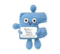 Opilroyn Inspirational Crochet Toy - Positive Card Motivational Doll, Cute Small Desk Decor, for Family Graduation Birthday College Home Office