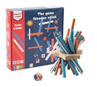 Opilroyn Jeu Pick Up Sticks, jeux Keep It Steady - Jeu amusant pour toute la famille portable, bâtons en bois, jeu à main pour réunions de famille, fête, voyage, salle de classe