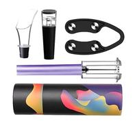 Opilroyn Kit de tire-bouchon pour vin, ouvre-bouteille multifonction pour vin, kit d'ouverture manuelle de 4 pièces - ouvre-bouteille pour vin, accessoire bar, cuisine, fêtes