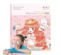 Opilroyn Livre d'aquarelle pour,Kit de peinture de dessin animé - Paquet créatif multifonctionnel pour l'école maison petite enfance convient à partir de 3 ans