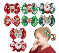 Opilroyn Lot de 8 accessoires de cheveux de Noël avec , pinces à cheveux, pour fêtes d'hiver, déguisements festifs, femmes, filles, photos et réunions de famille