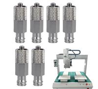 Opilroyn Luer - Lot de 6 adaptateurs d'extension Luer Lock - Filetage de précision - En métal - Pour lubrification de laboratoire, industrie, agriculture, automobile