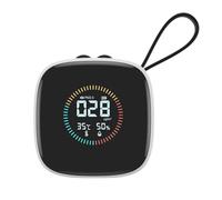Opilroyn Moniteur de qualité de l'air à la main, détecteur PM2.5, petit testeur d'humidité humide LED avec sangle - Outil de détection de poussière multifonction pour les aventures en plein air