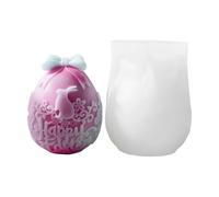 Opilroyn Moules à bougies à œufs, moule à chocolat en forme d'œuf de Pâques 3D, moule en silicone pour œufs de dessin animé, bougie en argile, bougie en cire de soja, artisanat, moules en silicone