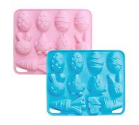 Opilroyn Moules à chocolat de Pâques | Plateau réutilisable à 10 cavités - Moule à bonbons en silicone pour carotte de Pâques | Pour gâteau, fondant, gelée, dessert, mousse, cupcakes, cacao, biscuits