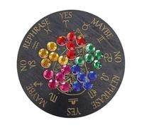 Opilroyn Panneau de Divination en Pendule, Panneau de Pendule en Bois - Planche à Magique en Bois à Sept étoiles,Message Board métaphysique Rond décor à la Maison pour la méditation, la