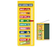 Opilroyn Panneau horaire avec poches pour salle de classe | Programme visuel pour en classe, organisateur éducatif pour crèche, maison, enseignants,