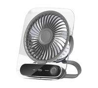 Opilroyn Petit ventilateur de bureau pliable et silencieux | Gadgets cool à piles, refroidisseur d'air 199 vitesses, portable avec veilleuse pour la maison, la randonnée, la plage, les voyages