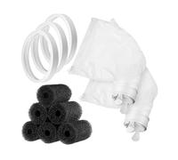 Opilroyn Pièces plus propres pour piscine - Accessoires pour filtre à vide - Balayette à queue avec pièce exfoliante pour outil de nettoyage de piscine