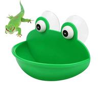 Opilroyn Plateforme pour grenouille avec récipient pour habitat de reptiles à fixer au mur Décoration durable pour que la grenouille se repose dans l'aquarium | Accessoire d'alimentation pour