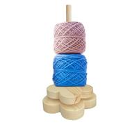 Opilroyn Porte-fil pour crochet, porte-fil à crochet, distributeur de fil, broche à crochet, support de fil en bois, porte-fil à tricoter, fleur de prunier, porte-pelotes de fil pour tricot, broderie
