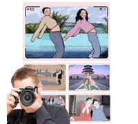 Opilroyn Poses amusantes pour photographier | Cartes amusantes pour photographie de portrait - Accessoire de photographie pour prises de vue multi-personnes, cartes de pose photo amusantes pour fêtes