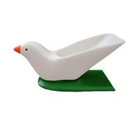 Opilroyn Pot à crayons amusant | Organiseur fantaisie pigeon blanc, porte-stylo à ouverture oblique, pour papeterie, pinceaux de maquillage, dortoir, chambre, salle d'étude, salon