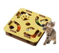 Opilroyn Puzzle de récompense pour chat | Jouets de labyrinthe pour chats,Planche à gratter tunnel de labyrinthe pour l'exercice et la dentition de stimulation mentale banc d'entraînement