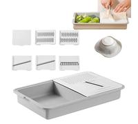 Opilroyn Râpe à Fromage, Coupe-Pommes De Terre, Coupe-Pommes Multifonctions Avec Bac De Récupération Et Couteau D'épluchage Pour La Préparation De Repas Salade De Pommes De Terre Carottes Cuisine