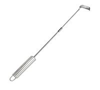 Opilroyn Râteau à cendres - Outil de cheminée en métal - Grattoir à charbon de bois - Pioche de barbecue robuste pour foyer, cheminée, cheminée extérieure, gestion des cendres - Poignée allongée pour