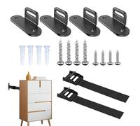 Opilroyn Sangles anti-basculement - Fermeture anti-basculement réglable - Sécurité enfant extra solide à raccord rapide Stabilisateurs La Grendels 2 pièces pour location salon