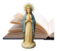 Opilroyn Statue de la Madonna - Figurine d'ornement de table, figurine religieuse en résine pour la décoration de bibliothèque de bureau, étagère, espace méditation, table de chevet, seuil et table de