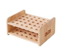 Opilroyn Support de cisaillement, 30 emplacements multifonction en bois - Support de rangement pour pinceaux, ciseaux à cheveux - pour magasin, salon, maison, bureau, marqueurs, stylos, outils de