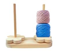 Opilroyn Support de fil à crochet, porte-fil en bois - Distributeur de fil à crochet, porte-fil en bois, porte-fil à tricoter, fleur de prunier, porte-pelotes de fil pour tricot, broderie, bricolage