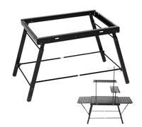 Opilroyn Table de camping pliable, table pliante portable | Table d'extérieur pliable | Support de salle à manger de camping résistant à la rouille Table à manger d'extérieur multifonctionnelle pour