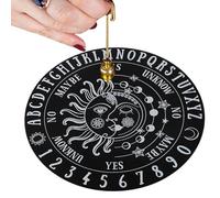 Opilroyn Tableau de divination de radiesthésie pendule en bois, panneau de messages métaphysiques pour la divination - Messages métaphysiques en bois pour la méditation