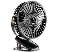 Opilroyn ventilateur avec clip, ventilateur clip, ventilateur de table avec clip USB rechargeable rotatif à 360 degrés | Fournitures de refroidissement d'été, ventilateur portable silencieux