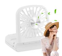 Opilroyn Ventilateur de Cou Rafraîchissant - Ventilateur de Bureau Portable Avec Miroir | Ventilateur Silencieux Alimenté par Batterie Avec Miroir & Cordon, 3 Vitesses Réglables Et Circulateur D'air