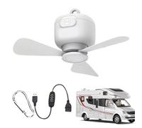 Opilroyn Ventilateur de plafond à suspendre USB - Ventilateur de plafond portable réglable à 3 vitesses pour jardin, chambre, tente, porche, tonnelle, extérieur, terrasse