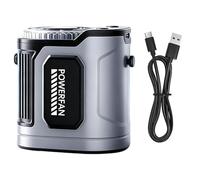Opilroyn Ventilateur De Taille Portable | Ventilateur De Taille D'aide Au Travail en Plein Air | Flux d'air Puissant Rechargeable À 5 Vitesses Éclairant 3600 MAh | pour Camper