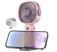 Opilroyn Ventilateur rechargeable, ventilateur portable | Ventilateur de poche rechargeable 3 vitesses, Ventilateur multifonction de poche extérieur 400 mAh avec support pour téléphone
