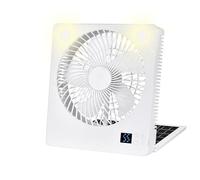Opilroyn Ventilateur Solaire - Ventilateur Solaire Portable avec Refroidissement - Alimenté par Batterie 3 Vitesses Pliable Avec Lumières LED, Équipement D'urgence Et Activités De Plein Air