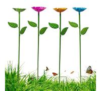 Opilroyn Verres Pour | 4 Île D'approvisionnement Pour Pollinisateurs - Station Multifonctionnelle pour Bains D'eau Attire pour Observation des oiseaux Balcon Jardin Terrasse Nature