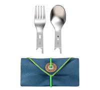Opinel - Accessoires Picnic + - avec 2 Inserts Fourchette et Cuillère et Étui-Serviette Microfibre - Idéal Pique-Nique, Camping, Voyage - Fabrication Française