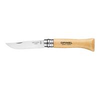 Opinel - Couteau de poche No. 06RV - Lame 7 cm acier inox, manche hêtre, bague Virobloc