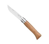 Opinel - Boîte N°08 Couteau Pliant - Lame Inox - Manche Bois de Chêne - Coupe Parfaite, Entretien Facile - Bague de Sécurité Virobloc - Fabrication Française