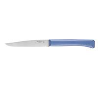 Opinel Bon Appetit+ 12C27 Sandvik Couteau de table en acier inoxydable avec micro-denture et manche en polymère bleu