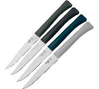 Opinel - Coffret 4 couteaux de table Bon Appétit Tempête - Lame inox dentée - Bleu canard