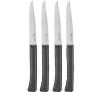 Opinel - Coffret 4 Couteaux de Table Bon Appétit+ - Lame Acier Inox Micro-Dentée - Manche Polymère - Apte Lave-Vaisselle - Fabrication Française - Anthracite