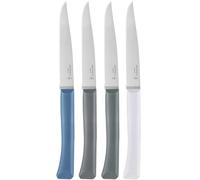 Opinel - Coffret 4 Couteaux de Table Bon Appétit+ Tempête - Lame Denture Velours Inox - Manche Confort - Fabrication France - Bleu Canard/Anthracite/Sauge/Nuage