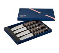 Coffret de 4 couteaux de table à lame lisse Facette frêne sombre Opinel