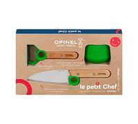 Opinel - Coffret de Cuisine pour Enfant Le Petit Chef - Couteau, Éplucheur & Guide de Coupe - Anneau Pédagogique - Lame Arrondie - Fabrication Française