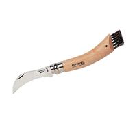 Opinel Couteau à champignon N08 Doré 8,5 cm Hêtre avec brosse
