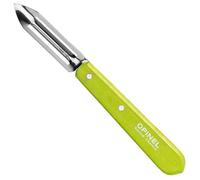 Opinel Couteau à éplucher en acier inoxydable Sandvik pour droitiers et gauchers - Manche en bois de hêtre vert clair