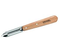 Opinel Couteau à éplucher n° 115 - Acier inoxydable Sandvik - Pour droitier et gaucher - Manche en bois de hêtre - Naturel