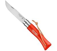 Opinel Couteau Baroudeur n° 7 VRI Orange avec Lacet Cuir