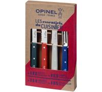Opinel - Coffret de 4 Couteaux de Cuisine Les Essentiels Primo - N°112 Office, N°113 Cranté, N°114 Légumes, N°115 Éplucheur - Manche en Bois de Hêtre Verni