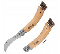 Opinel Couteau de fermeture pour champignons, MUSHROOM INOX 08, lame 8,5 cm, avec brosse